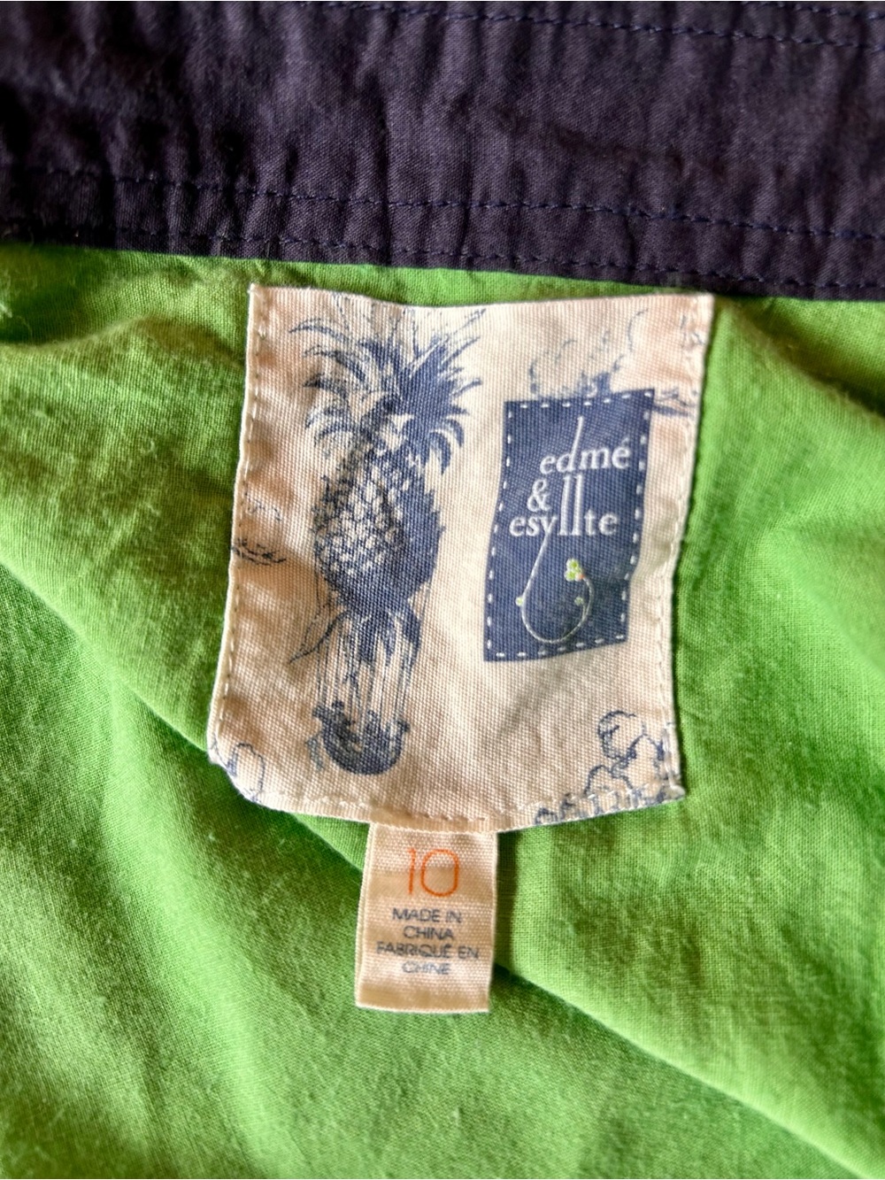 Anthropologie Edme & Esyllte green rose print circle skirt - Picture 7 of 11